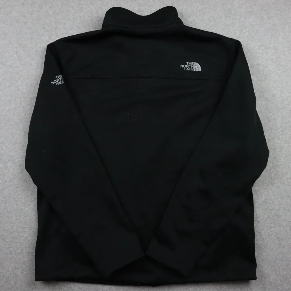 The North Face Jacket Mens Large Full Zip Mock Neck Activewear Black Long Sleeve